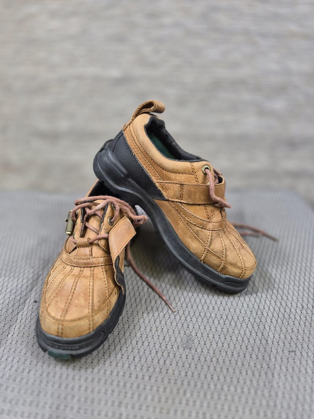 Polo Sport Ralph Lauren Shoes Womens Size 5.5B Brown Leather Buckle Lace Up